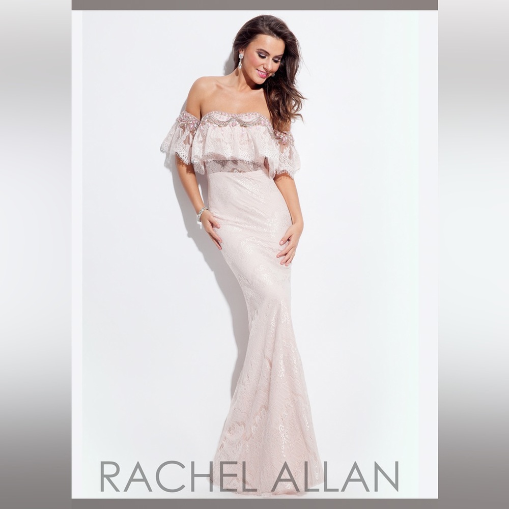 Rachel Allan Blush Prom Dress Size 2